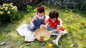 Aiaiwu Girls Princess Style Summer Dress 2025 - Round-neck Green Cute Skirt with Lace Collar Hand Wash Only