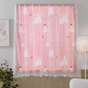 Rèm Màn Cửa Dán 2 Lớp Mẫu Họa Tiết Cực Xinh Sẵn Keo Bóc Dán Nhiều Kích Thước