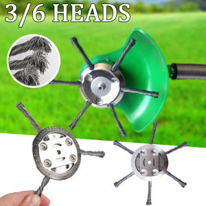 6Head Steel Wire Grass Trimmer Universal Weed Brush Cutter Lawn Mower Gardening Tools