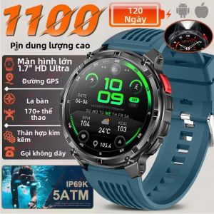 Đồng Hồ Thông Minh New T-Rex3 Ultra Màn Hình Lớn 1.7 Inch Pin Siêu Dung Lượng 1100mAh Khả Năng Chống Nước 5ATM Chức Năng Gọi Điện Dành Cho Nam Giới.