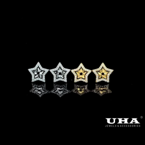 B1345 Bông tai nữ hình ngôi sao đính đá sáng lấp lánh UHA