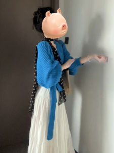 Elegant White French Style Dress Womens Fashion Autumn Winter Korean System Long Dress High Waist Polyester Fiber A-Line Skirt