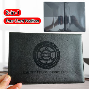 【Free Shipping】2 In 1 License And Or Cr Holder With Secure Compartments Old Or Cr With Rfid Slot Holder Orcr Holder 2 In1 New A4 Size Black Or Cr Organiser Or Cr Holder/ Document Holder(Old Size) Free Shipping Cod