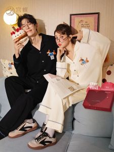 GONGDIE | Soft and Light Couples Sleepwear Long Sleeve Cotton Spring Autumn
