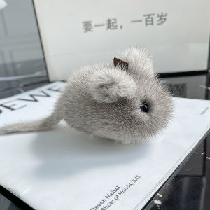 INS Mink Hair Cute Little Mouse Fur Bag Pendant Stuffed Lucky Rat Doll Doll Car Key Ornaments