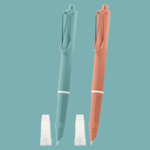 2-Pack Click Steel Pen Ultra Fine 0.28mm for 3rd Grade Students Writing Practice Ink Cartridge Engraving Business Supplies