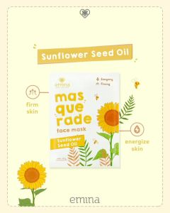 EMINA Masquerade Face Sheet Mask 23g & Capsule Treat Mask | Masker Capsul | Masker lembaran wajah sunflower rice teatree aloe (BPOM)