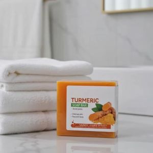 Hand Made Turmeric Soap Body Cleaning Lightening Dark Underarm Leg Body Cleansers Brightening Face Soap Tender Skin Care Beauty
