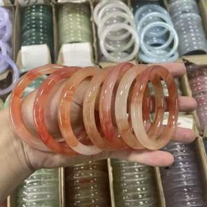 ReadyStock🔥Women Glass Jade Bangle 10mm Jade Bracelet Jewelry Gelang Tangan Perempuan Jed J03