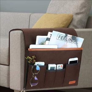 YESPERY Household Armchair Caddy Felt Couch Recliner Armrest Organizer for Magazine Phone Remote Control Hanging Storage Bag