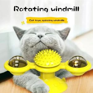 Cat Toy Spinning Turntable Training Anxiety Relief Strong Suction Cup Base Automatic Food Allocation Cat Training Auxiliary Toy
