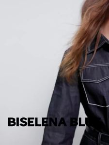 BEIQIANI | Retro Workwear Denim Dress Design Waist Slimming