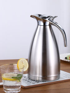304 Stainless Steel Vacuum Insulated Water Pot Tea Pot Restaurant Hotel 24 Hour Hot Water Pot Commercial Use European Style Pure Color