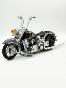 GULY | Assembleable Harley Fatboy Dark Knight Motorcycle Model Toy