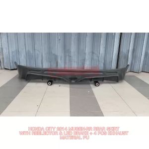PU2583 HONDA CITY 2014 REAR SKIRT WITH REFLECTOR & LED BRAKE+4 PCS EXHAUST (MG-RR) (PU)