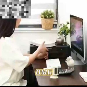 Wooden Monitor Stand Computer Desk Stand with Printer Double Layers Stand Printer Table
