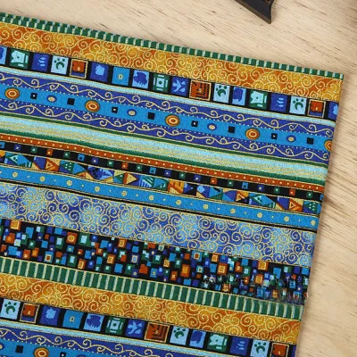 Tribal Ethnic Cotton Linen Fabric Bohemia Print DIY Sewing Material for Dresses Vintage Tablecloth Curtain Pillowcase Home Decor