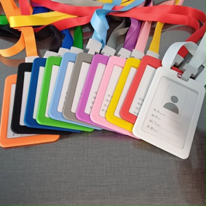 (หุ้มยางซิลิโคน เบา ไม่ปวดคอ) ป้ายห้อยบัตรสายคล้องคอ สายคล้องคอใส่บัตรพนักงาน ป้ายใส่บัตรพนักงาน