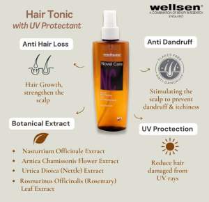 Wellsen Hair Tonic/Treatment Scalp Revitalizer with UV Protectant 160ml (Anti-Hair loss/Thinning Hair/Anti-Dandruff)