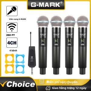 Hệ Thống Micro Không Dây G-MARK GLC440 4 Kênh Karaoke Mic Tần Số Cố Định Cho Bữa Tiệc Tại Nhà Sân Khấu Loa Thể Hiện