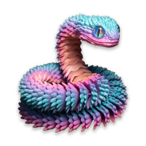 2025 New 3D Printed Snake Realistic Snake Statue Movable Joint Fidget Toys Simulation Snake Year Desk Ornament Animal Model Gift