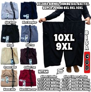 BIG SIZE JUMBO Celana Muslim Haji Umroh Ihrom Komprang Pangsi Sirwal 10XL Muat BB 150kg 140kg 130kg 120kg 110kg 100kg DEROUGRAS