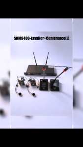 Sennheiser SKM9400 UHF 4-Channel Wireless Mic Kit | Auto Scan Lavalier Bodypack Short Gooseneck Conference Mics for Ceremony & Speech