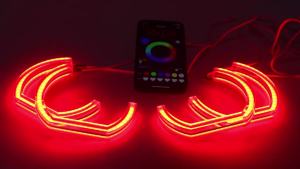 For BMW 5 series F10 F11 F18 520i 523i 528i 530i 535i M5 2010-2017 APP control RGB Multicolor DTM Crystal Led Angel Eyes Rings
