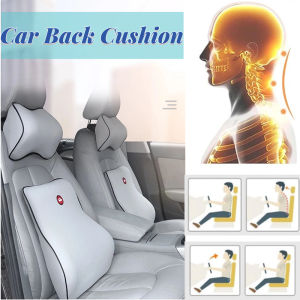 Car Seat Neck Pillow Support: Memory Cotton Auto Lumbar Cushion