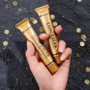 MONLEYTA | Two-Piece Powerful Concealer Pen Liquid Gold Tube Strong Covering Spots Acne Marks Dark Circles Skin Brightening Long Lasting