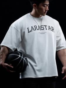 LARA STAR | Dropped Shoulder Loose Short Sleeve T-Shirt for Training