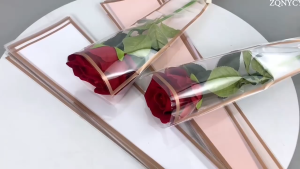 50pcs Single Rose Flower Wrapping Bag Valentines Day Flower Packaging Waterproof Bouquet Bags Party Gifts Decor 