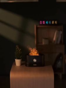 Colorful Flame Humidifier Essential Oil Aroma Diffuser air humidifier leColorful Flame Humidifier Essential Oil Aroma Diffuser air humidifier led Portable USB Mini Ultrasonicd Portable USB Mini Ultrasonic
