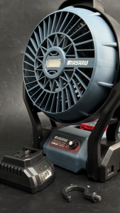 ⚡สินค้าขายดี⚡ MASARU พัดลมไร้สาย 12 นิ้ว รุ่น SCFP-900 ไฟ LED หมุนได้ 270° พัดลม พกพา ไร้สาย พัดลมพกพา พัดลมแบตเตอรี่ พัดลมแคมป์ รับประกันยาวๆ