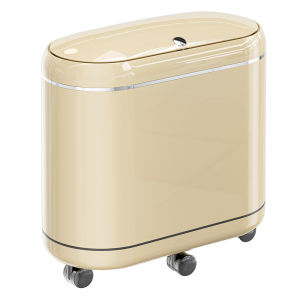 BAOJIAWANG | Narrow Gap Fitting New Version Lid Covered Odor Proof Hand Non-staining Bathroom Trash Can