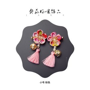 Olive Mommy Chinese New Year Style Childrens Hair Clips Baby Girl Tassel Headwear Accessories Traditional Hanfu Clothing
