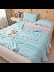 Cooling Blanket Cold Technology Bedding Summer Patchwork Quilts Soft Fashion INS Japan&Korean Green Cold Throws AB Side