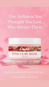LINA’S Rose Detoxifying Clay Mask - Detoxifies Exfoliates Soothes & Revitalizes Skin for Clear Radiant Complexion