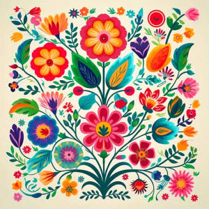 Embroidery Colorful Flowers Pattern Printed Canvas Cross Stitch Handmade Painting Wall Art For Home Decor