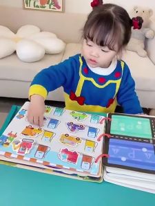 Montessori Baby Quiet Book ของเล่น Early Education Hook Loop สติกเกอร์เกม Sensory Parish การเรียนรู้ My First Busy Book