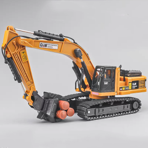 Timber Grab Diecast Model Engineering Alloy+Plastic Pull Back Wood grabber Construction Play Collection Toys For Children Gift