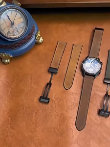 22mm Leather Silicone Strap for Huawei Watch 5 46mm 42mm Band Wristband Bracelet for Huawei Watch 5 Strap  for Samsung Galaxy Watch 7 6 5 Magnetic Comfortable Adjustable Correa for Huawei Watch GT5