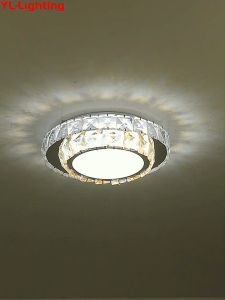 Crystal bedroom lights Nordic living room chandelier dining room round LED lamps