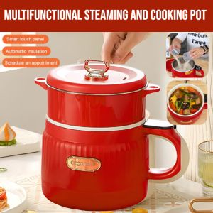 [Sugar Control Artifact] Multifunctional Steaming And Cooking Pot Rice Cooker 2l Non Stick Electric Pot Steamer Frying Pan