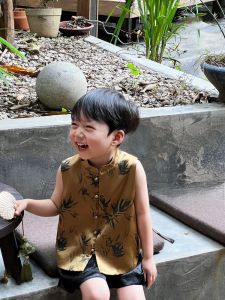 New Chinese Style Childrens Tang Suit Boys Hanfu One-Year-Old Baby Vest Girls Cheongsam Autumn Wear Durable Cotton Inner