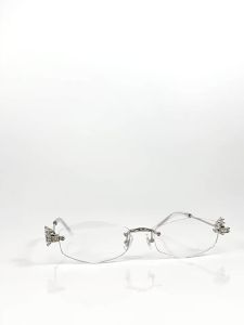 Evil Pet | Ultra Lightweight Frameless Optical Anti-Blue-Light Womens Jeweled Glasses