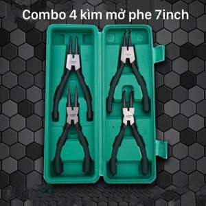 Hộp 4 chiếc Kìm TUOSEN mở phe trong phe ngoài Mũi cong mũi thẳng mũi đôi mũi đơn (kìm phanh)Mẫu 7inch