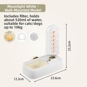 JKULNING | Automatic Dual Bowl Hanging Pet Feeder Waterer