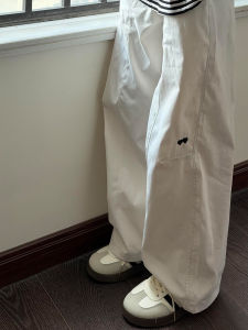 YIFANSHI | Embroidered White Quick-Dry Womens Work Pants