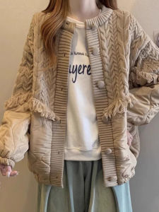 WANGGONGZHU | Princess Style Oversized Knitted Open Cardigan Womens Fashion Loose Fit Sweater Jacket Autumn Winter New Arrival Plus Size